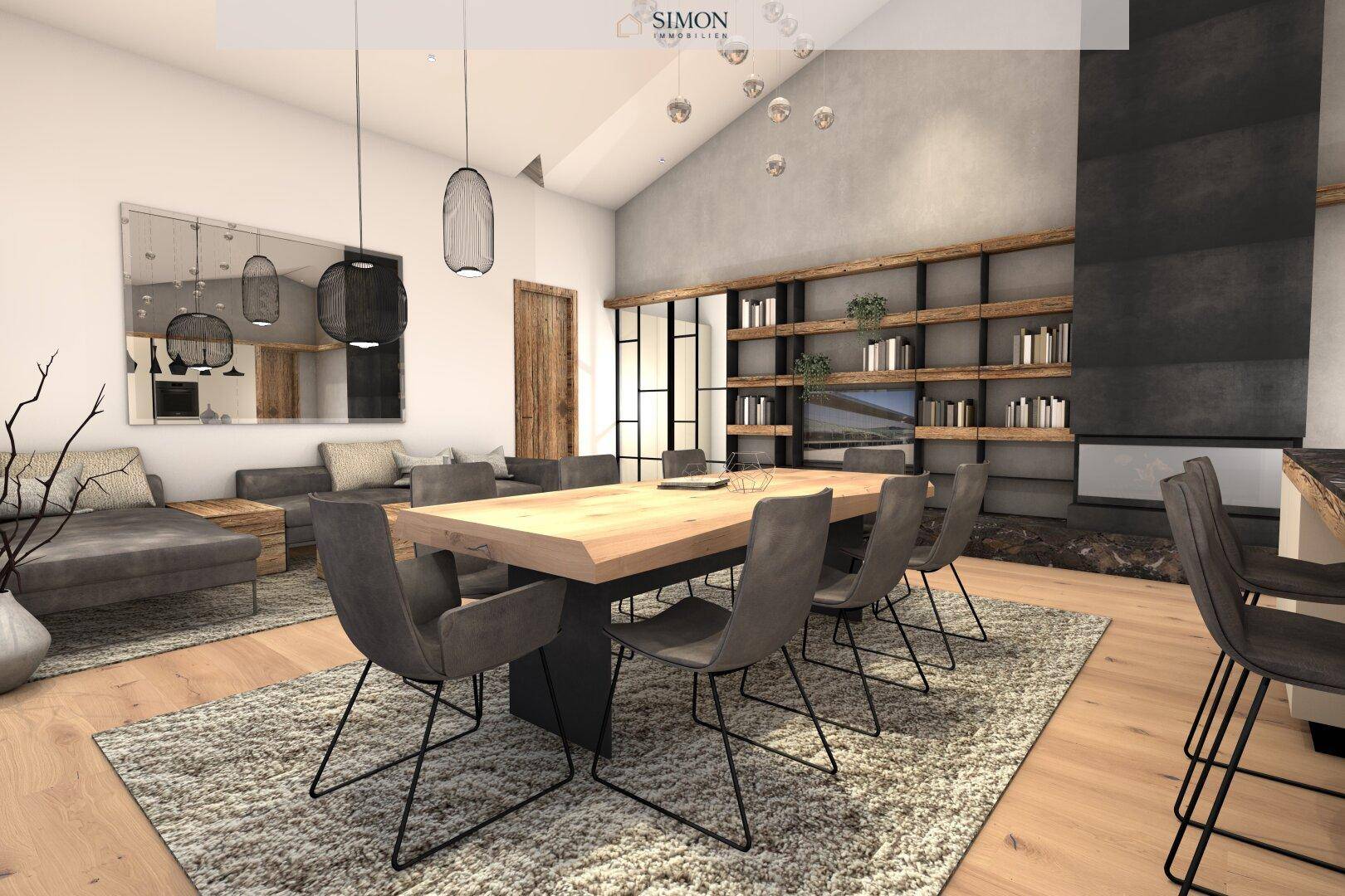 Innenraumrendering - Essbereich