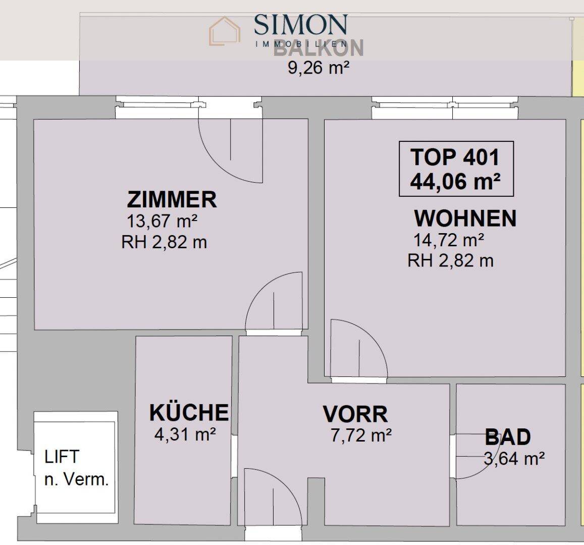 Grundriss TOP 401