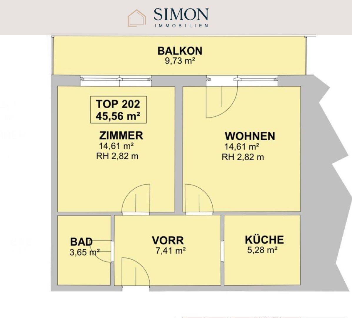 Wohnungsplan Top 202