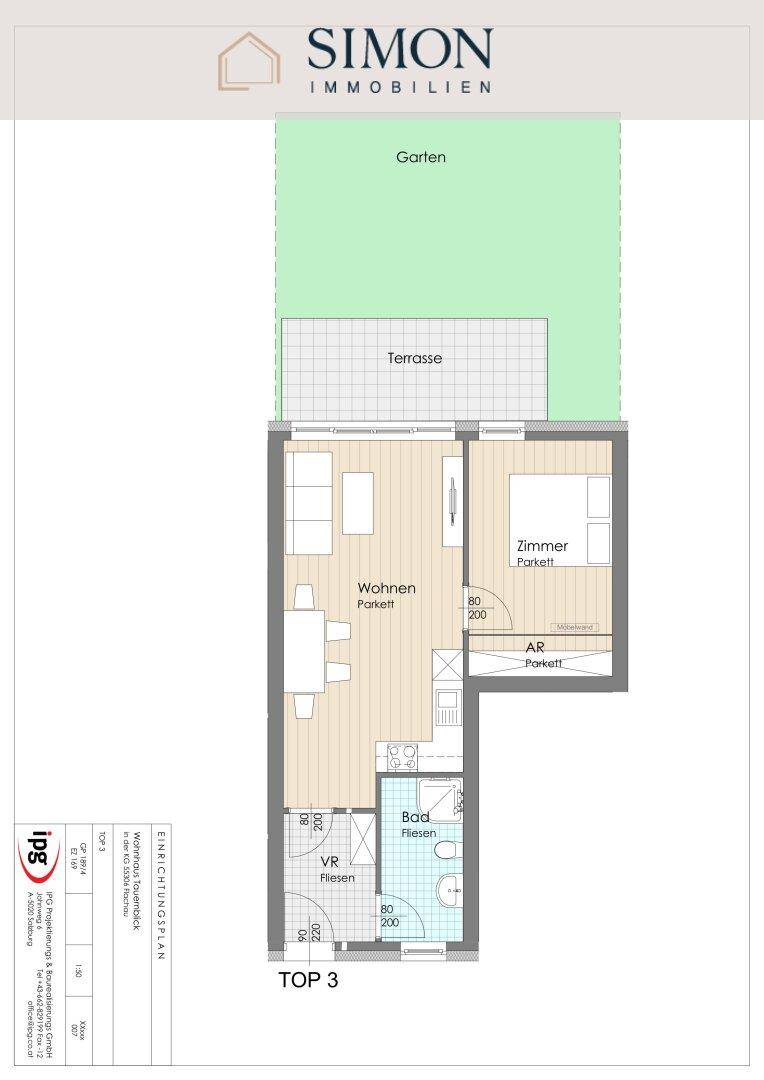 Wohnungsplan TOP 3