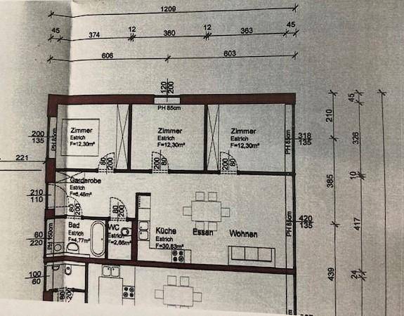 Grundriss Wohnung TOP 7