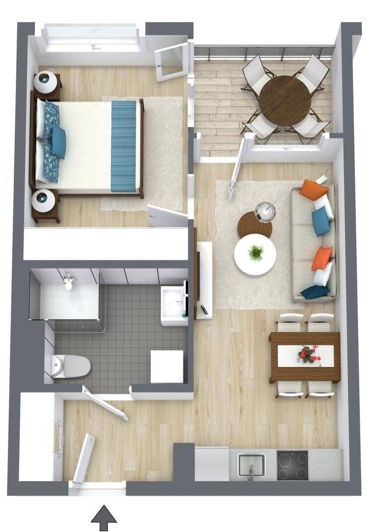 Wohnen im Park 37m² - Etage 1 - 3D Floor Plan.jpg