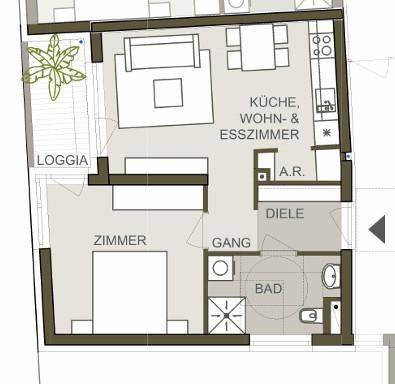 Zelzer Immobilien 2 Zimmerwohnung