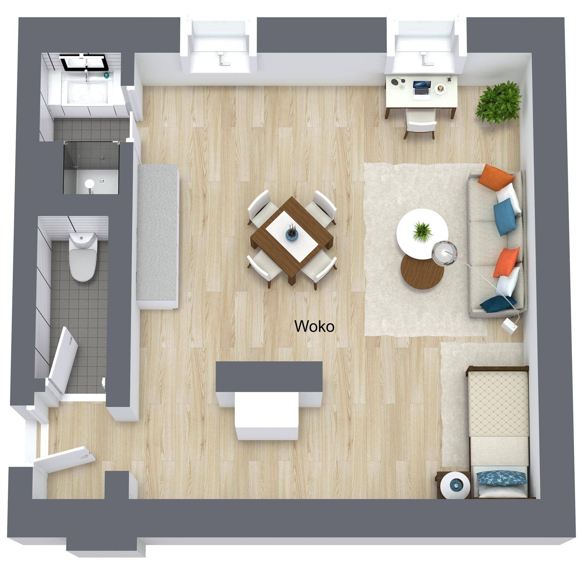 Brockmanngasse 51 38 m2 3D