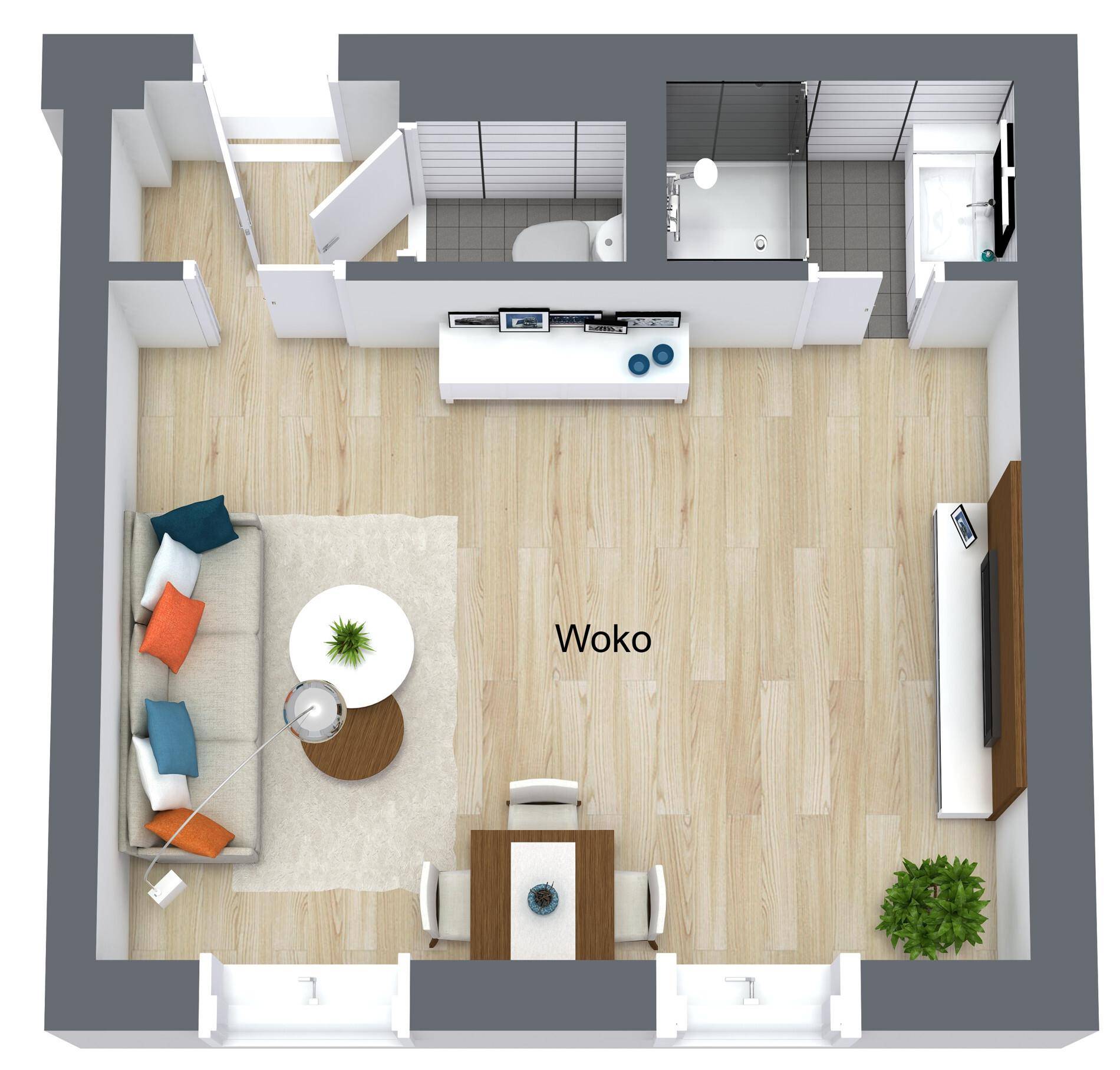Brockmanngasse 51 33 m2 3D