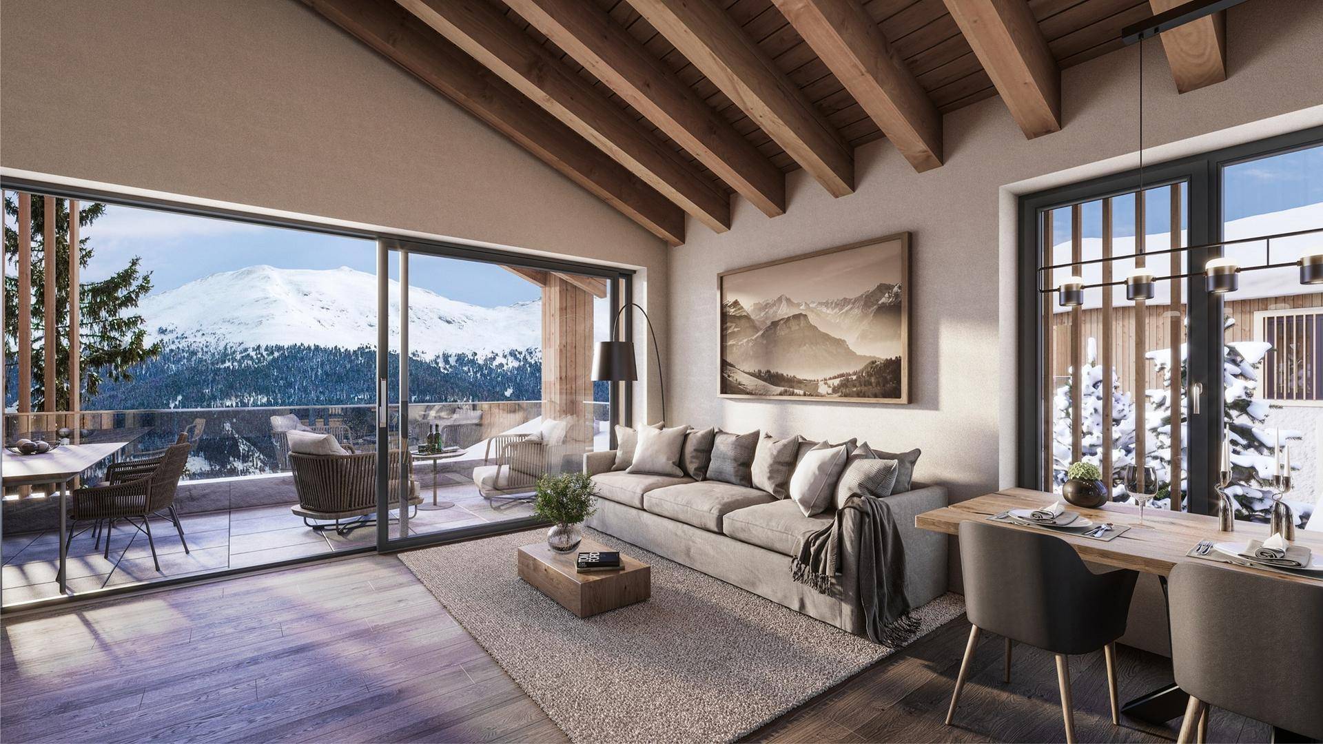 zauberhafte Neubau Chalet Doppelhaushälfte - schneesicher auf der Turracher Höhe - Ski in &amp; out - touristische Vermietung mit Eigenbuchung möglich! - Ansicht 3