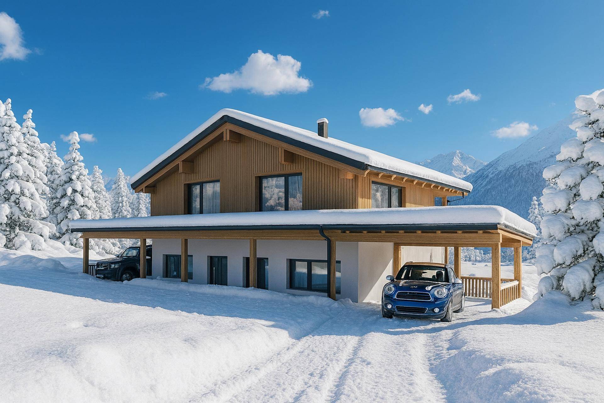 zauberhafte Neubau Chalet Doppelhaushälfte - schneesicher auf der Turracher Höhe - Ski in &amp; out - touristische Vermietung mit Eigenbuchung möglich! - Ansicht 4