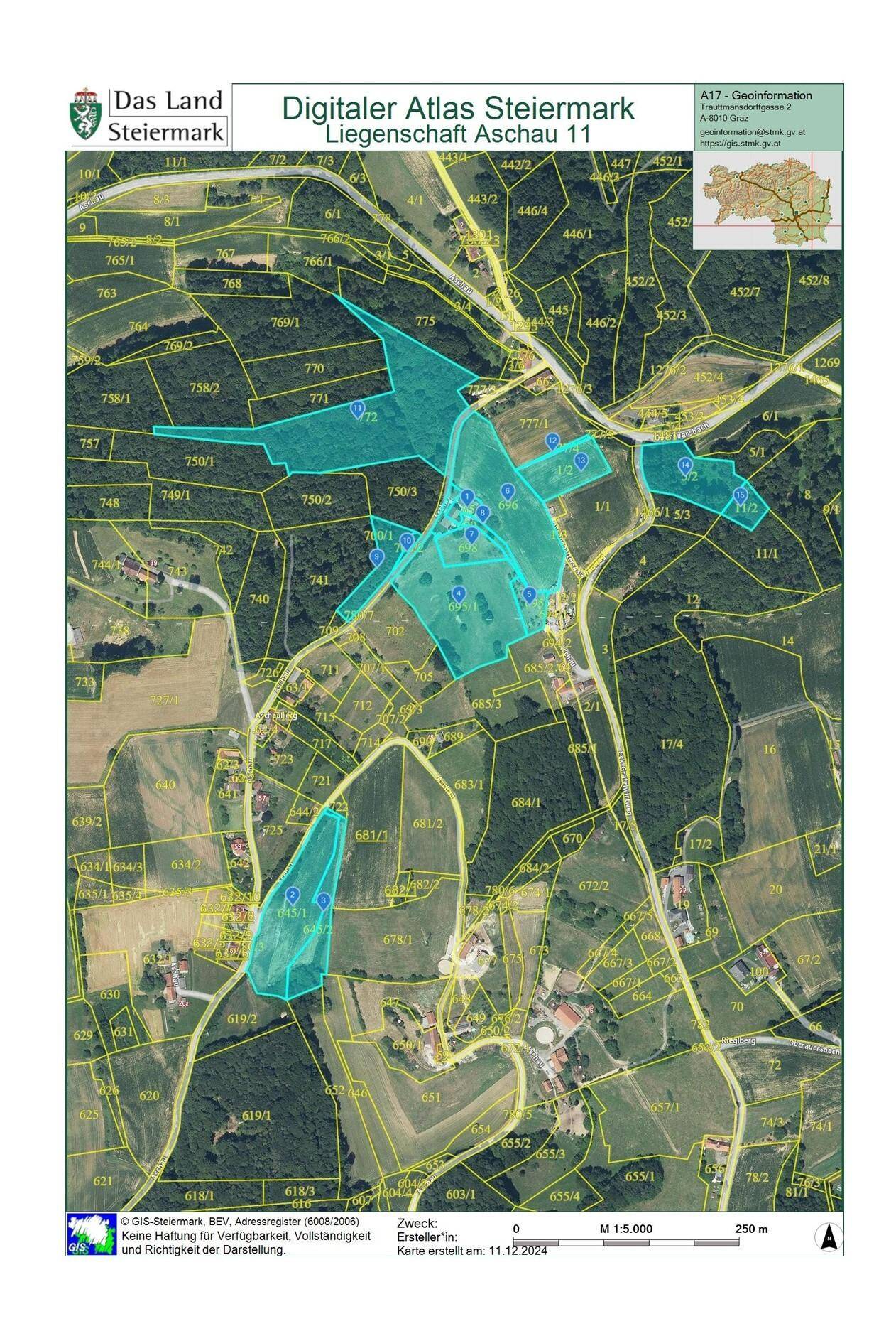 Liegenschaft Aschau 11 Gis-Steiermark