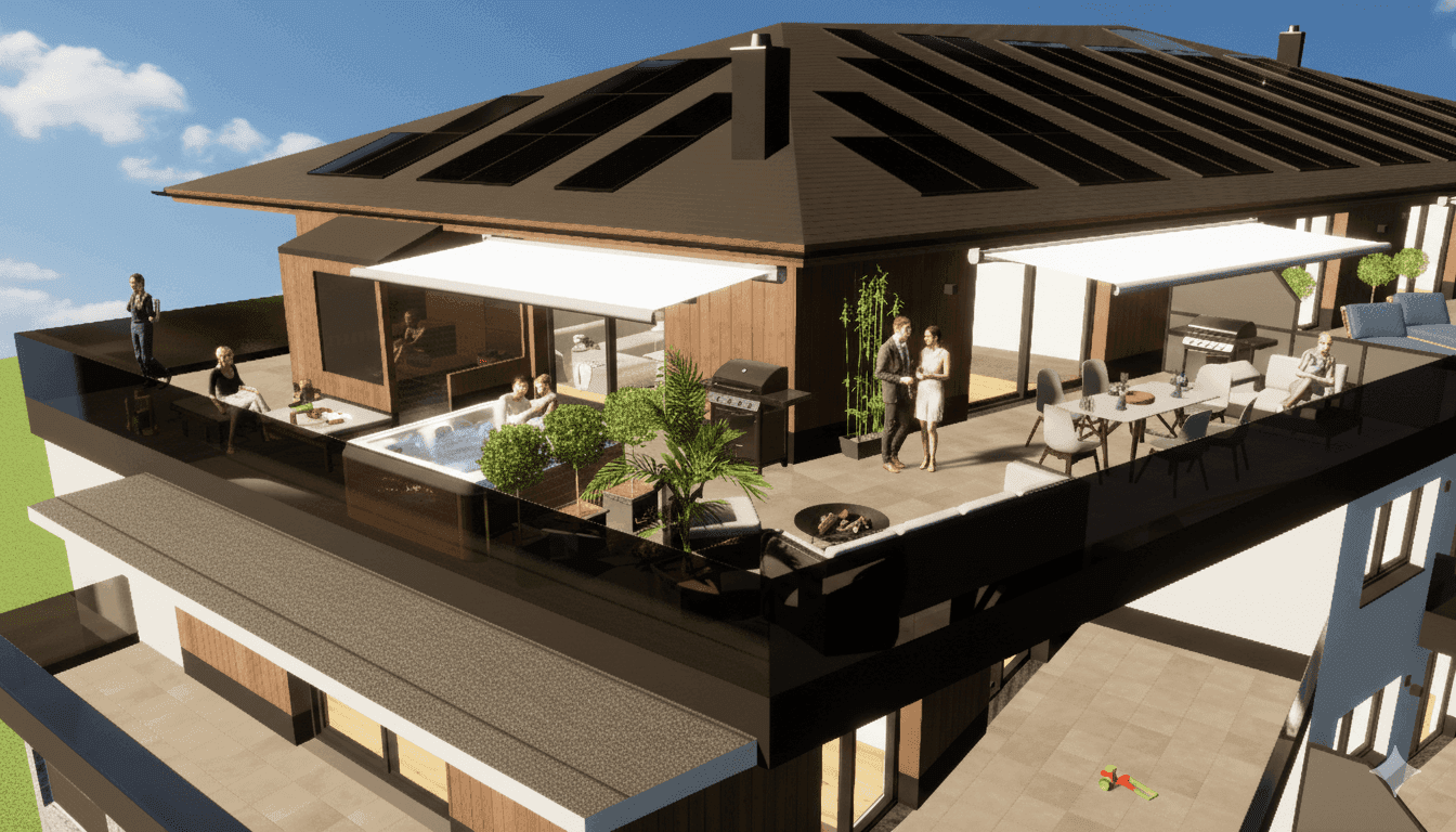 Penthaus Top 1, 107,15m² inkl. 86,73m² Terrasse mit Fernblick - Ansicht 2