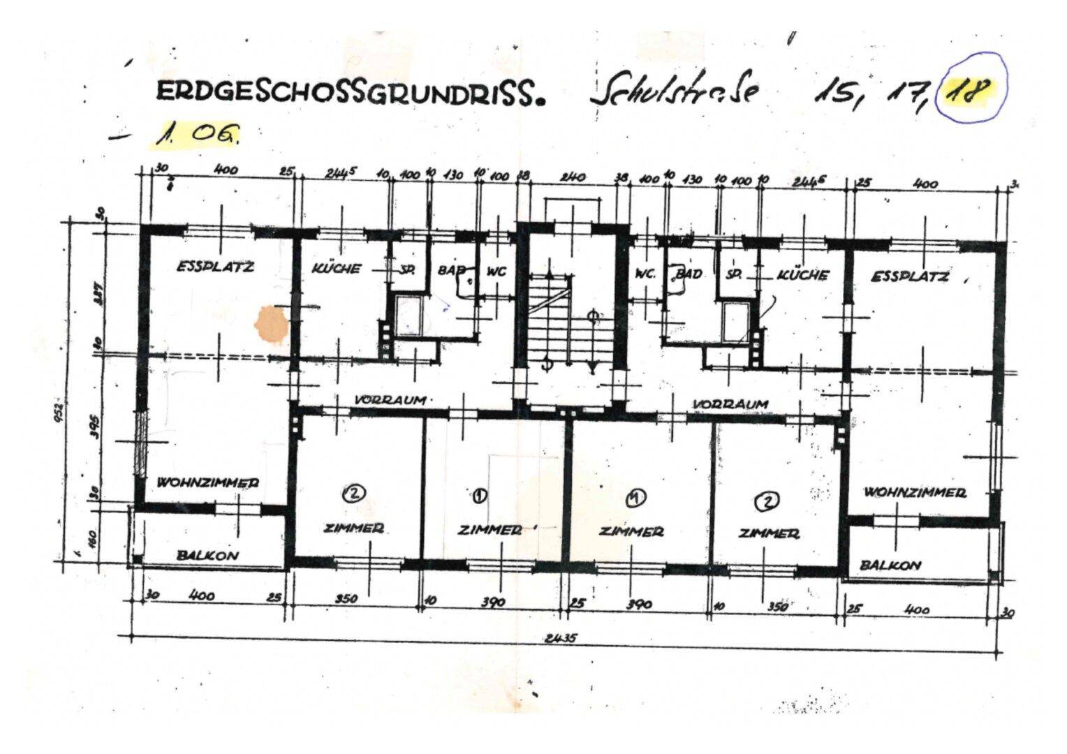 Plan der Wohnung
