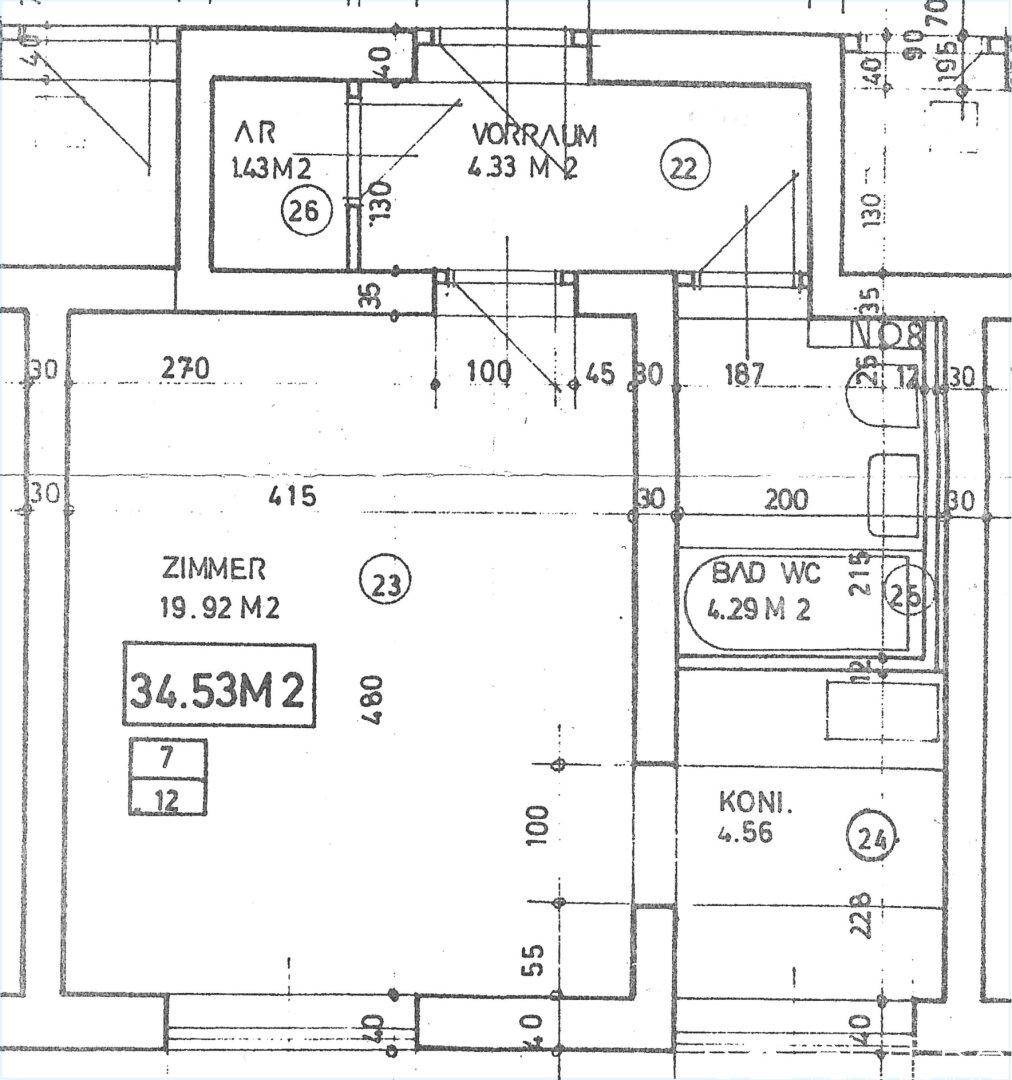 Plan der Wohnung