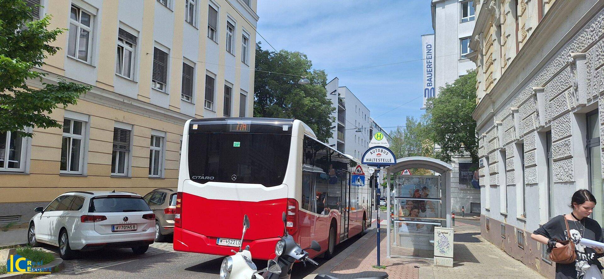 77A hält fast vor der Haustüre
