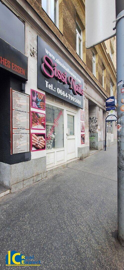 Ideales Geschäftslokal, Platz für Werbung an der Fassade