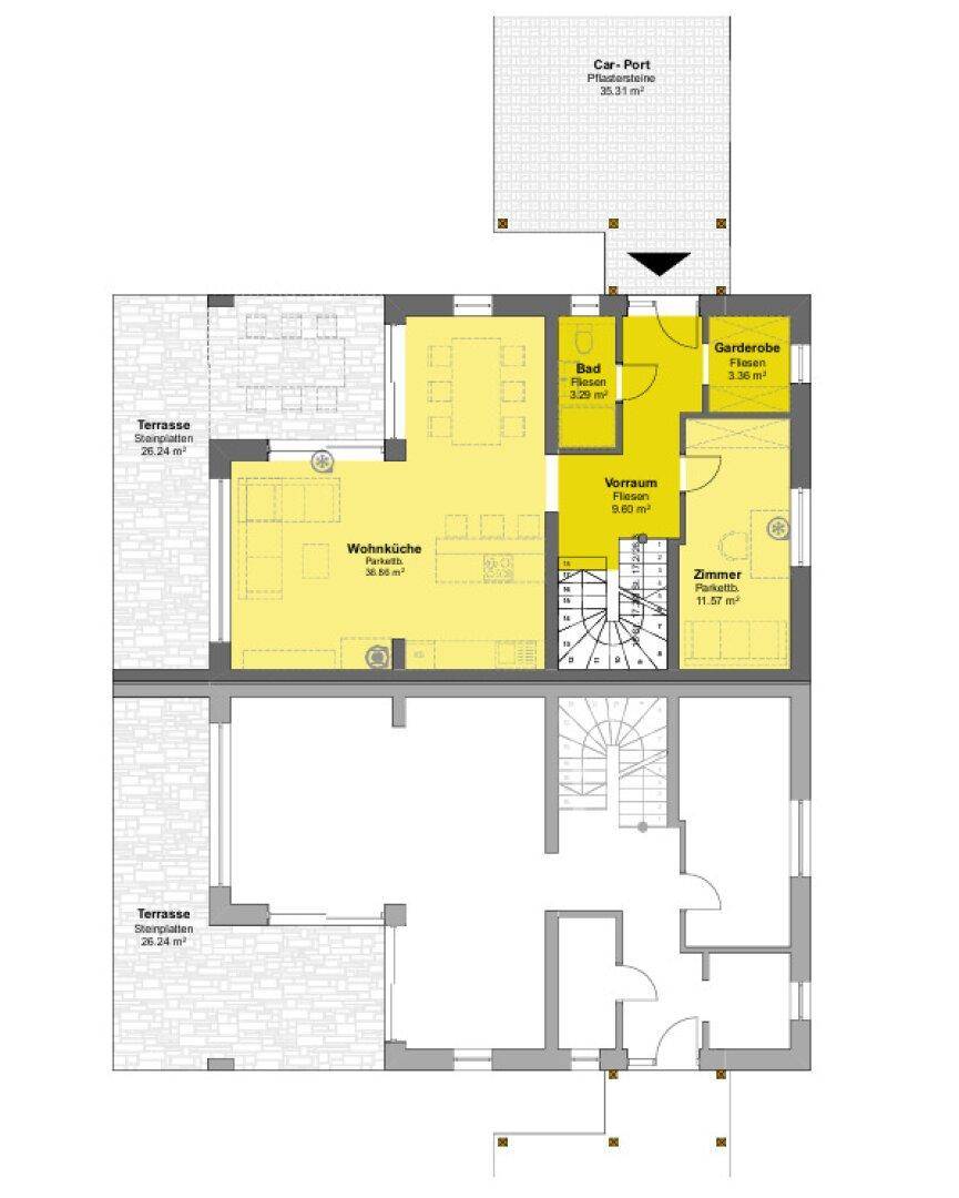 Traumhafte Doppelhaushälfte in Lerchenau: Erstbezug mit Garten, Balkon &amp; Terrasse! PROVISIONSFREI, direkt vom Bauträger! - Ansicht 5