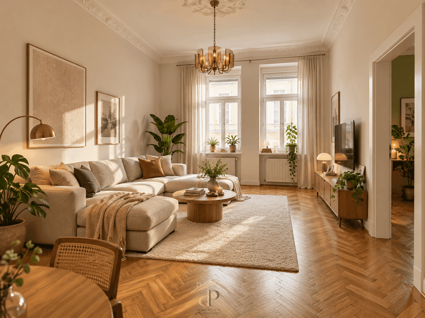 Wohnzimmer KI generiert