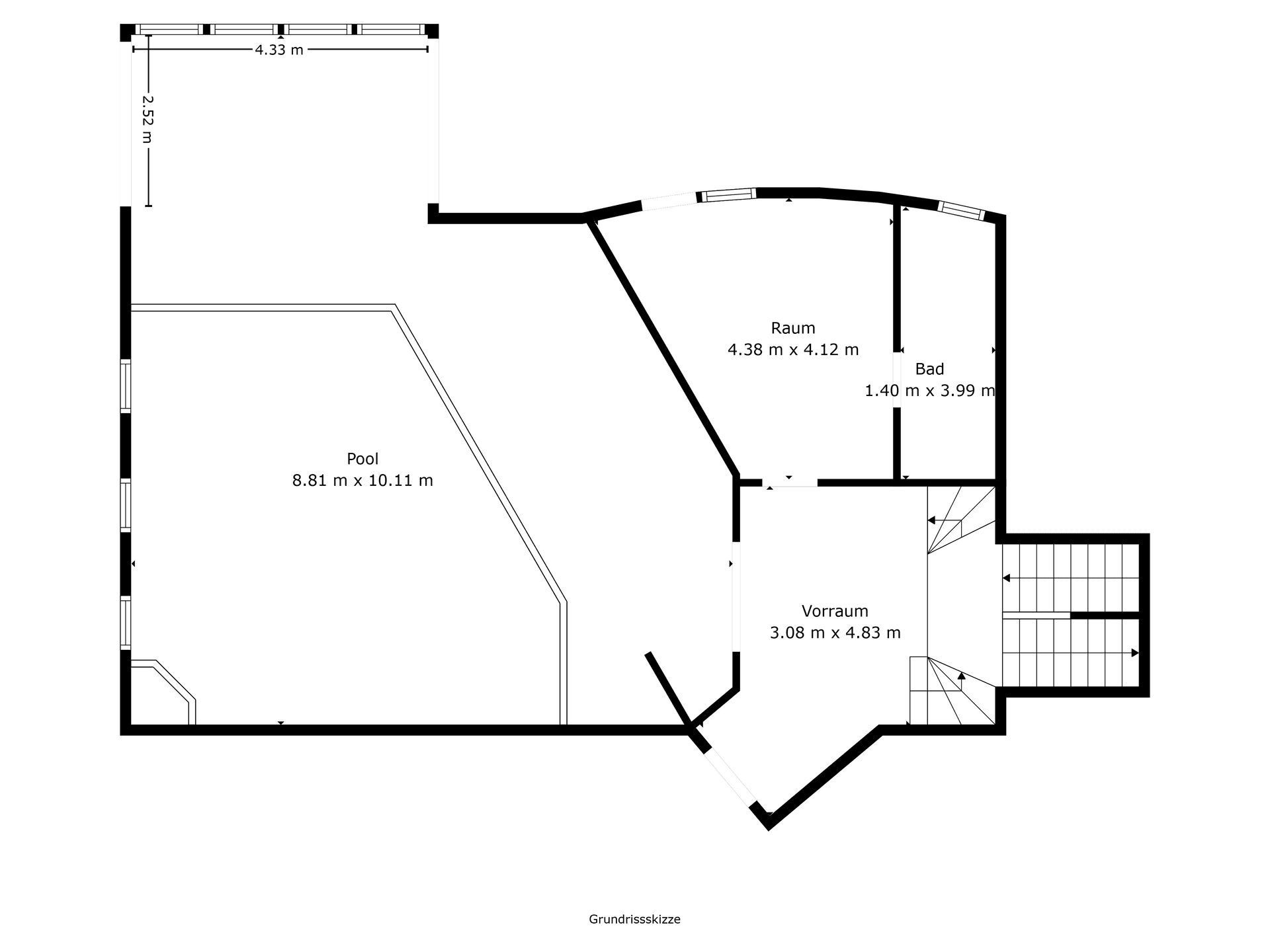 Erdgeschoss Zubau Indoorpool