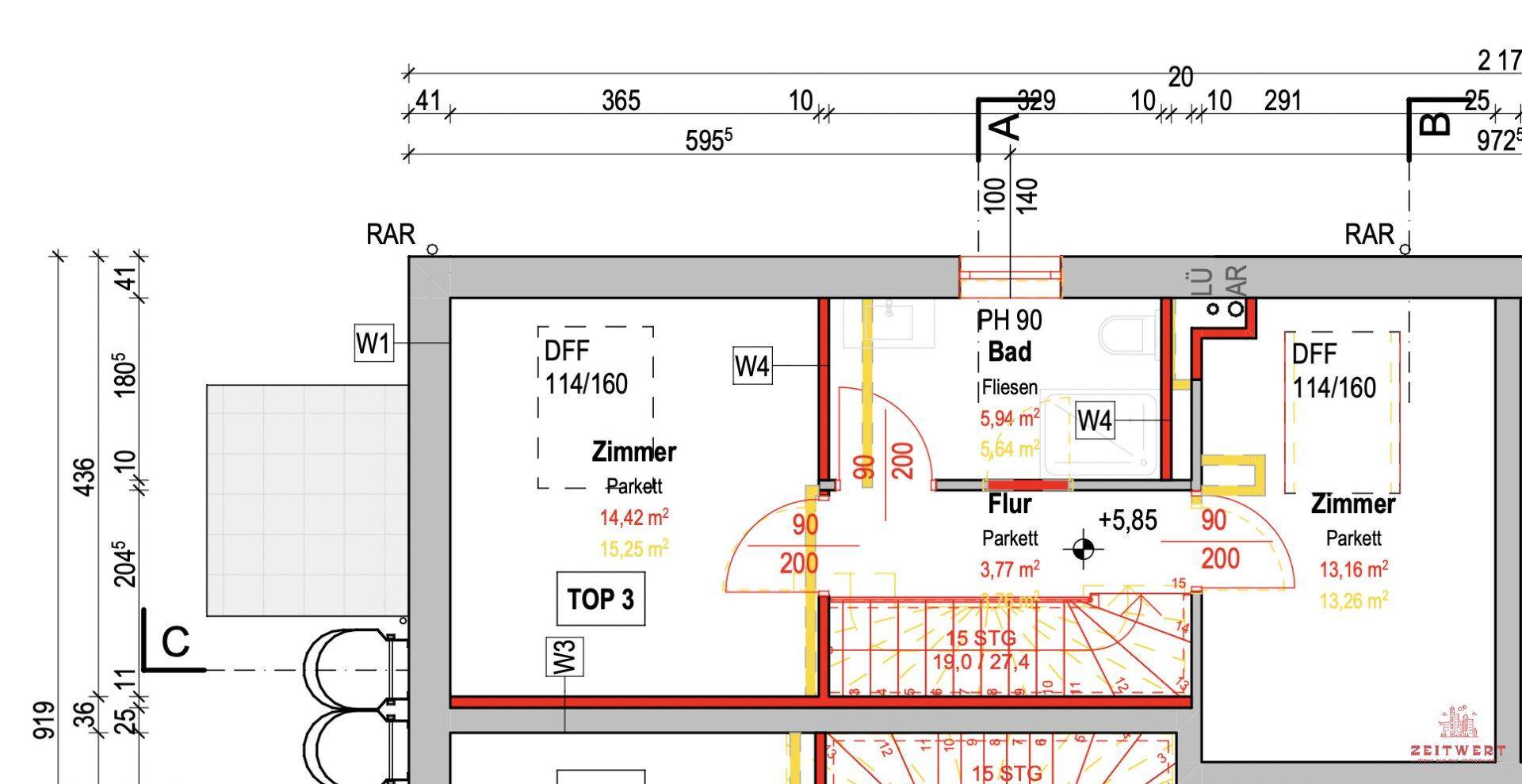 Grundriss DG/2. Stock