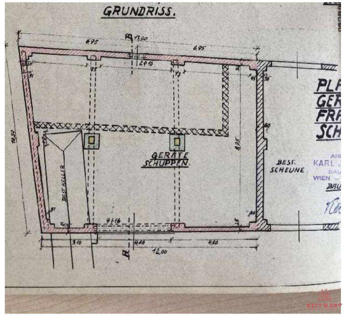 Grundriss Schuppen