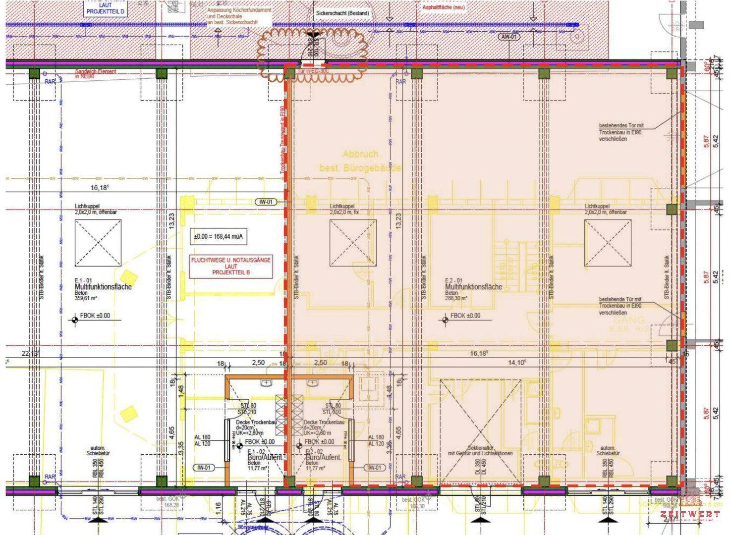 Grundriss 300m2 Produktionsfläche (No5)