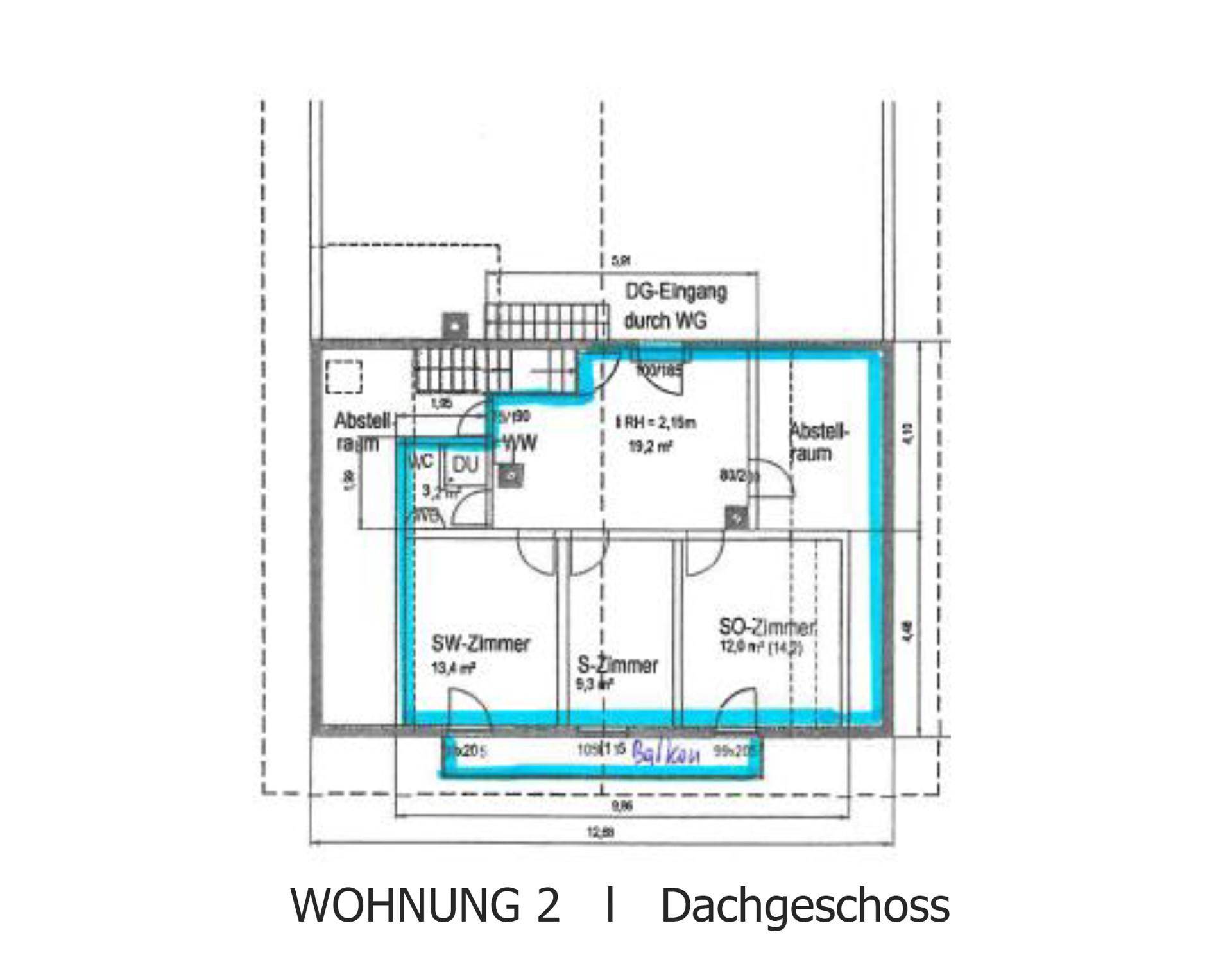 Grundriss Wohnung 2