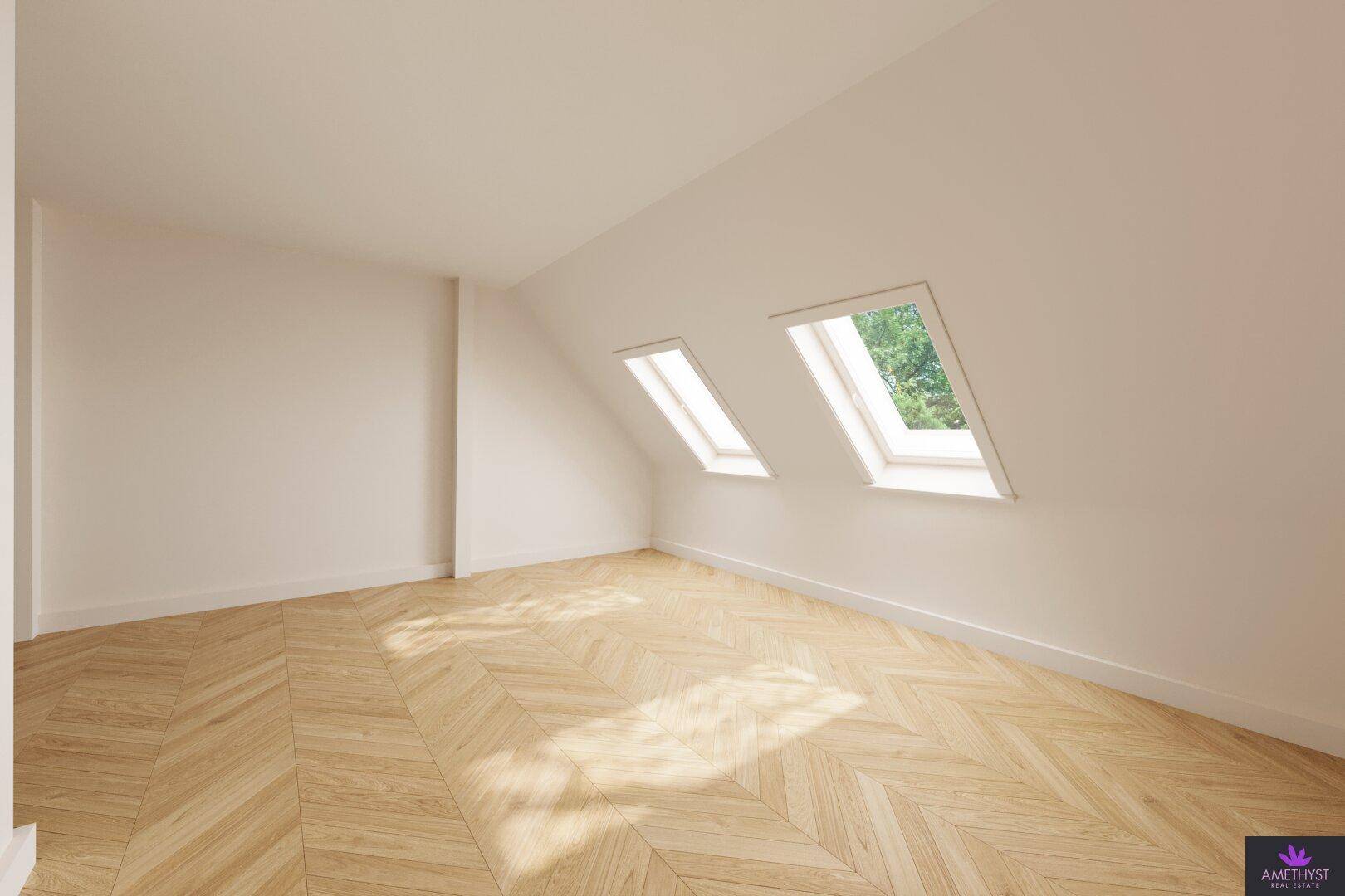 Hauptschlafzimmer im DG Unmöbliert