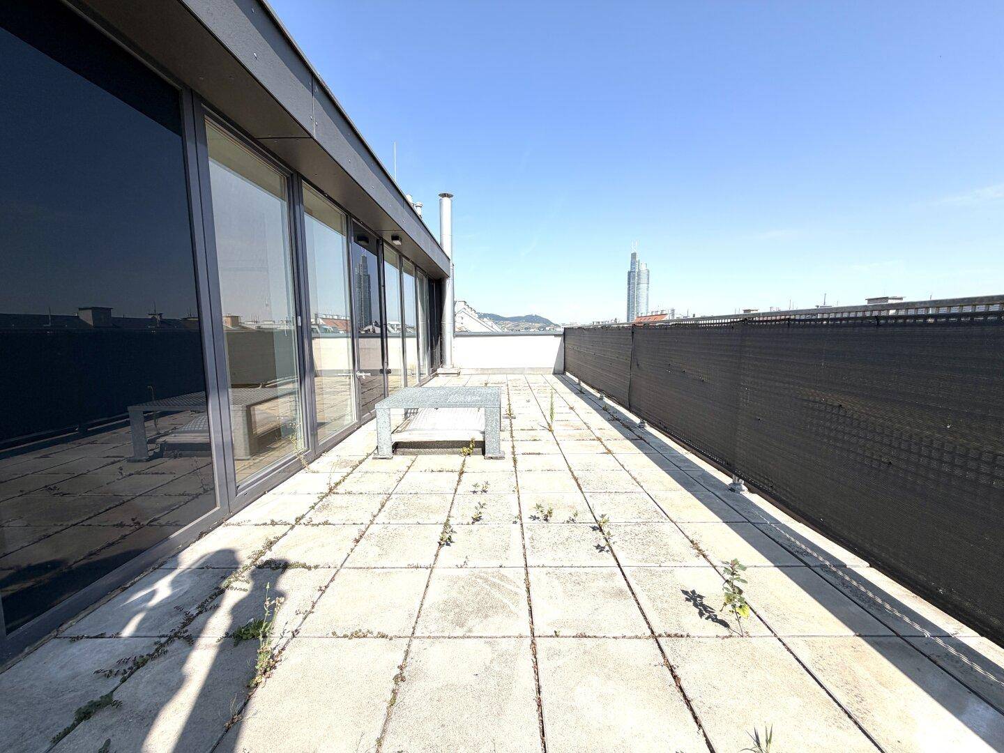 Terrassentraum mit Blick auf den Kahlenberg - 3-Zimmer-Mietwohnung in Top-Lage zwischen U1 Vorgartenstraße &amp; U6 Handelskai - Ansicht 2