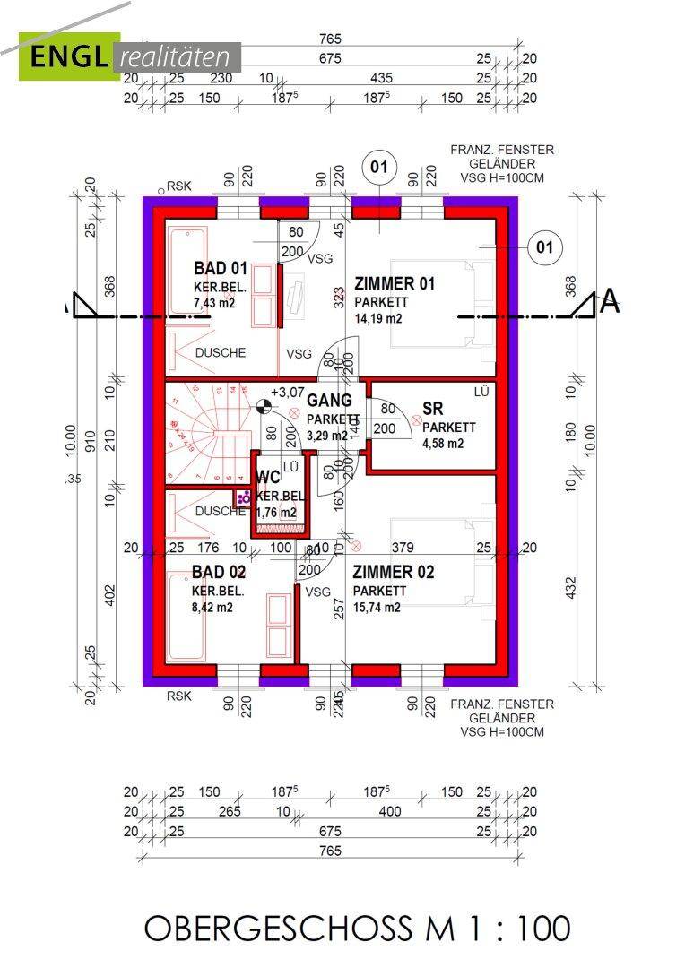 Plan Obergeschoß