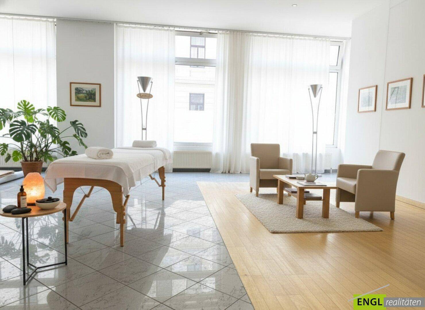 Perfekte Geschäftsadresse! Ordination, Praxis, Geschäftslokal, Büro, Therapie- und Fitness Studio, 55 m² Wohnbüro und 2 TG Plätze - Ansicht 5