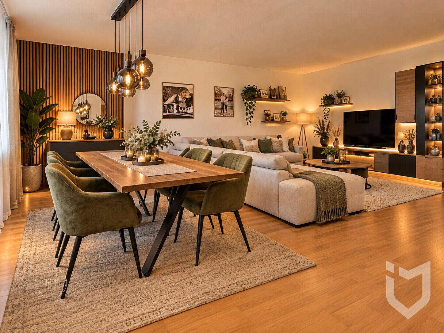 Wohn- und Esszimmer Einrichtungsidee