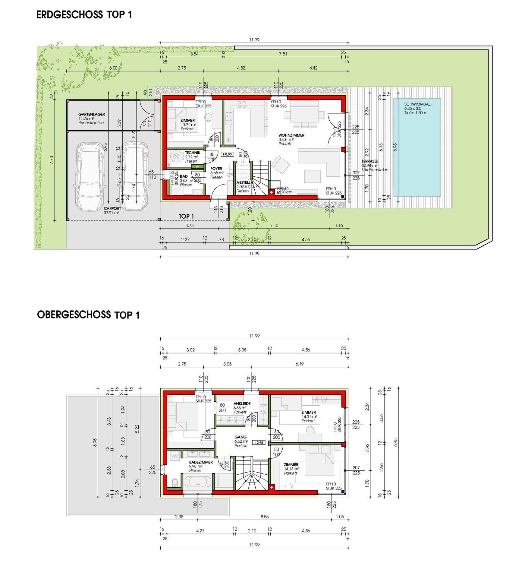 Plan Einzelhaus TOP 1