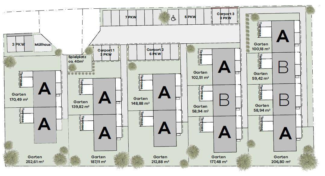 Neubau - Reihenhaus schlüsselfertig inkl. Garten und 2 Stellplätzen - Więcej