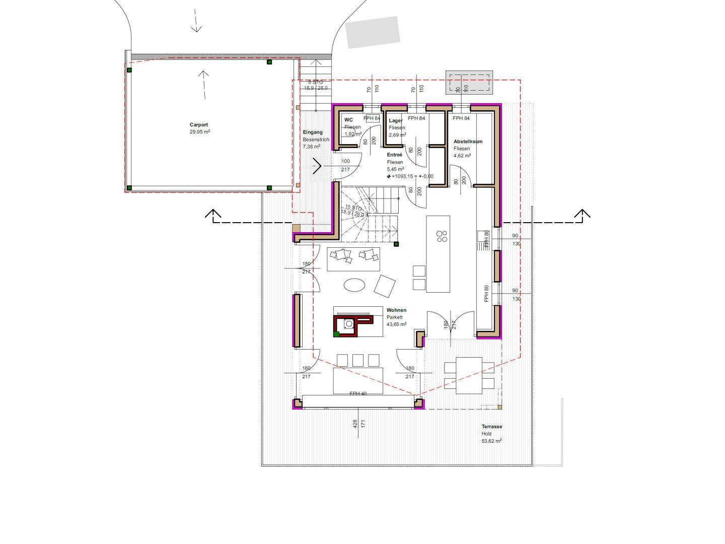 DAHEIM D.A. Immobilien GmbH Chalet Grundriss EG