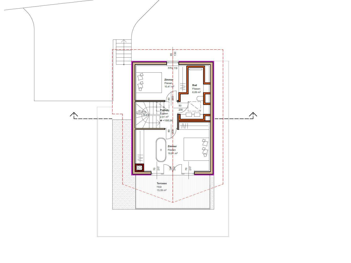 DAHEIM D.A. Immobilien GmbH Chalet Grundriss OG