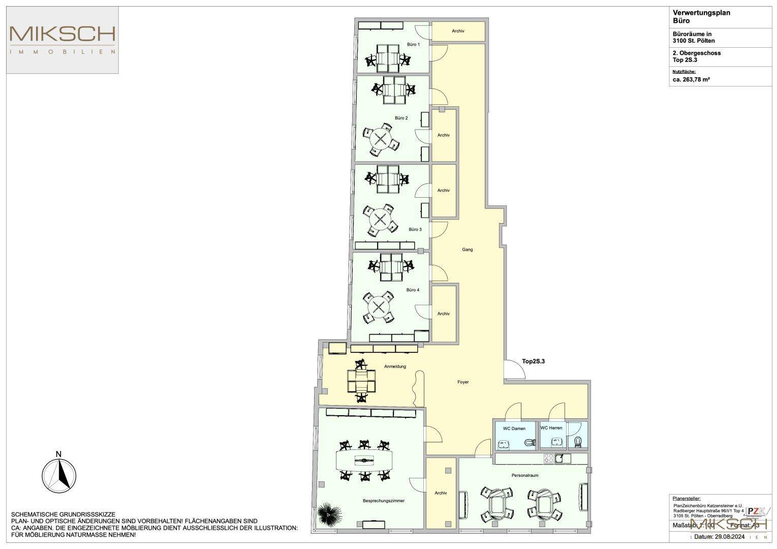 Moderne(s) Büro/Praxis | Innenstadtlage | Lift | 267m² | Tiefgarage - Ansicht 2