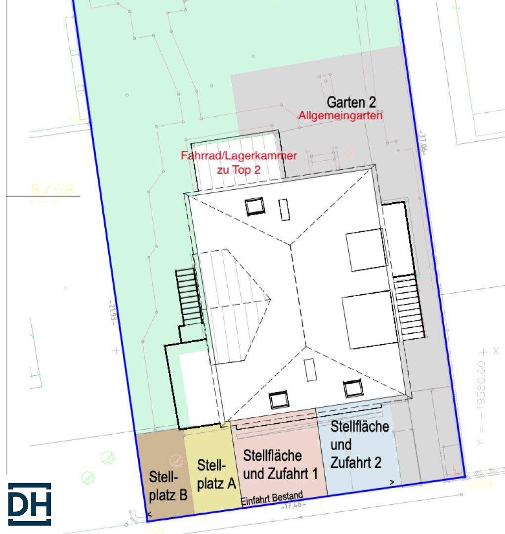 Allgemeingarten, Parkplätze und Fahrrad/Lagerbox