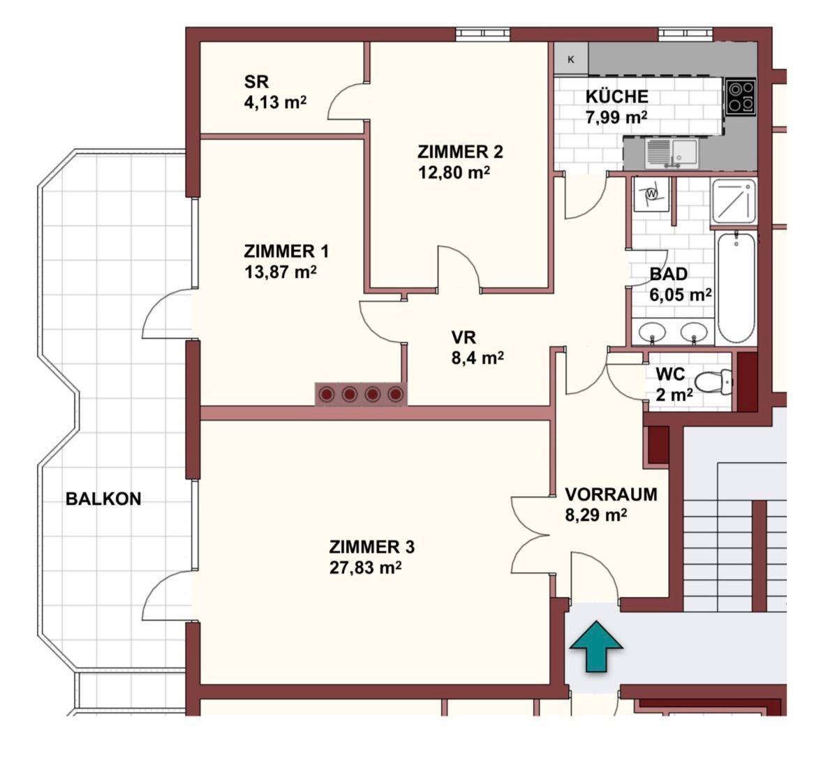 GERÄUMIG und SCHÖN! Wohnung mit Traumterrasse in absoluter TOP Lage in Mauer! - Ansicht 2
