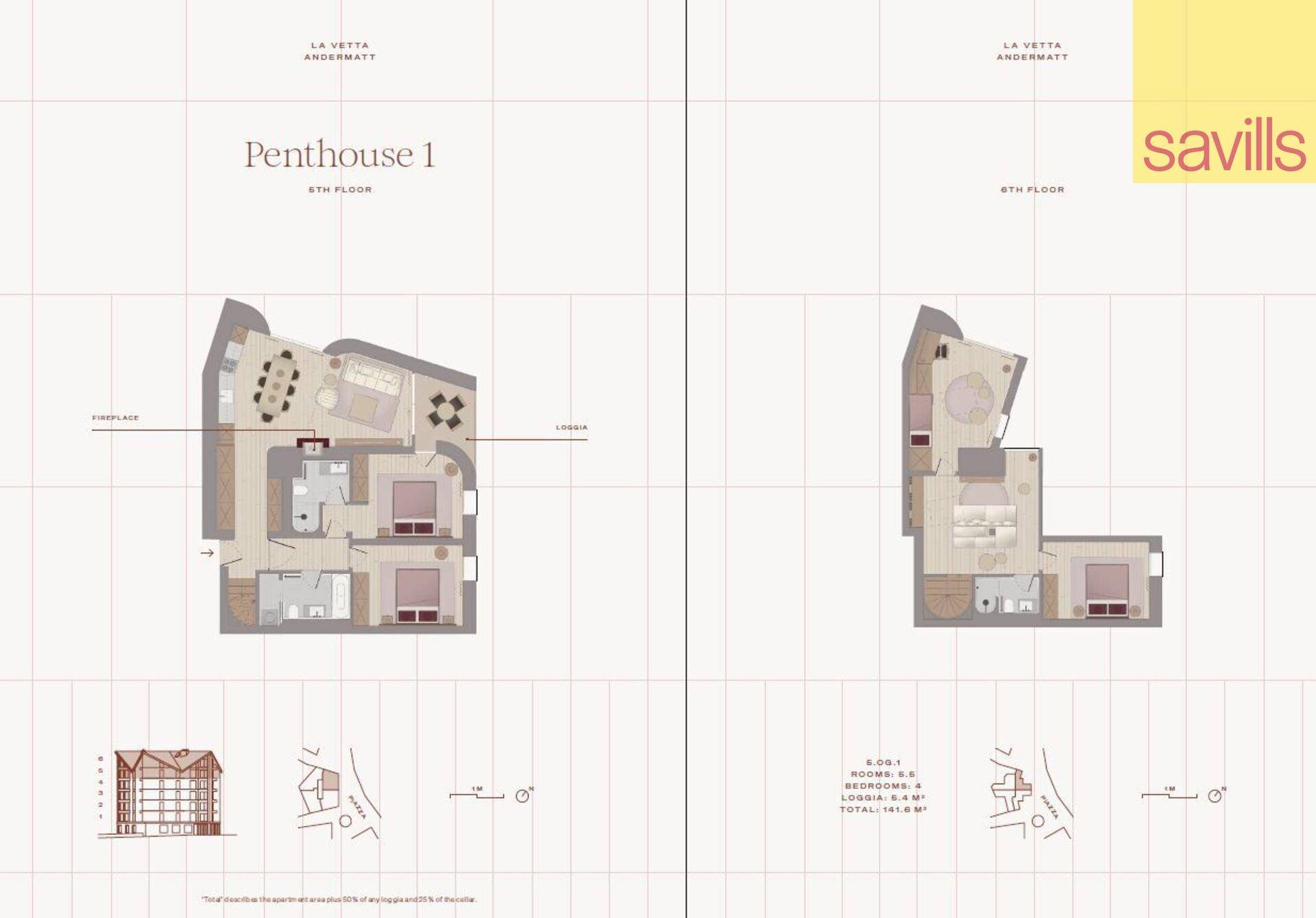Grundriss: Penthouse 1