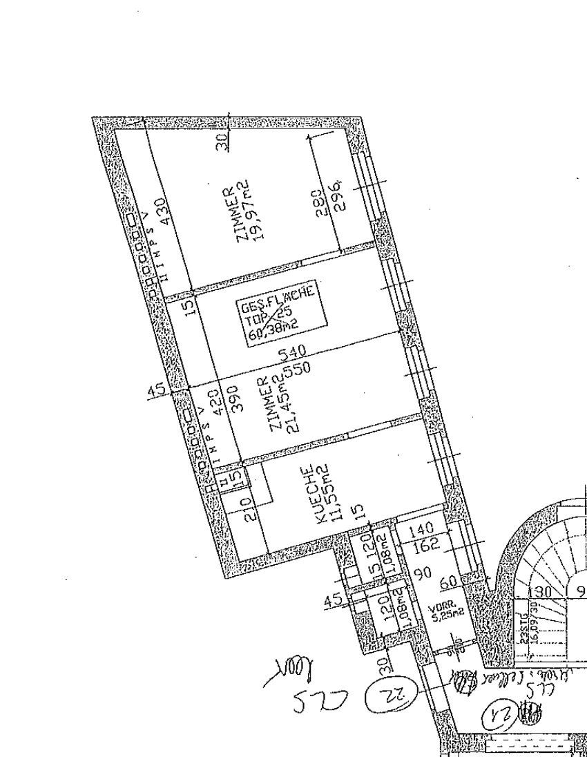 Grundriss 60 m2