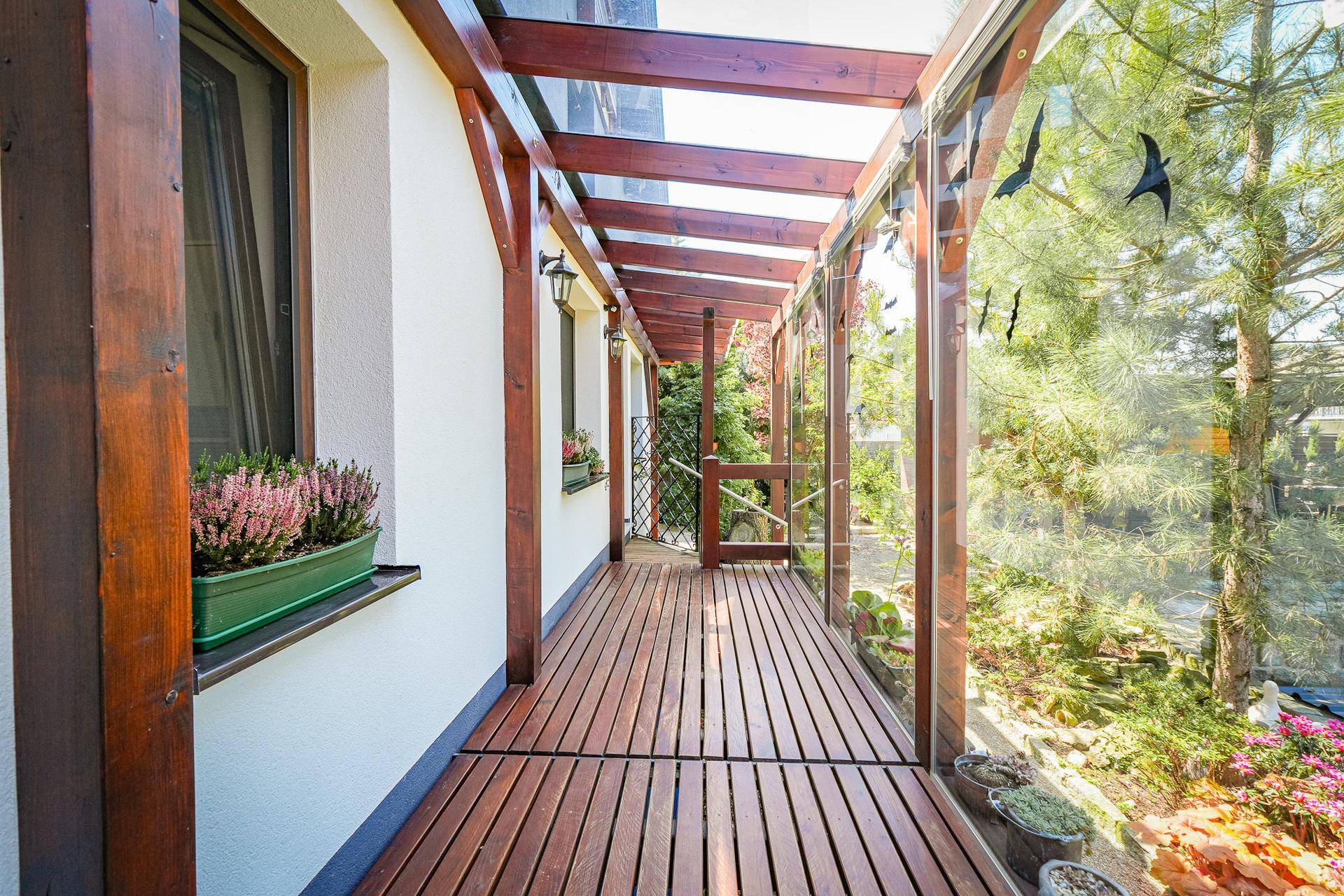 Balkon mit Verglasung