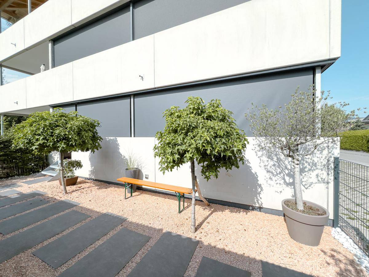 Balkon außen beschattet