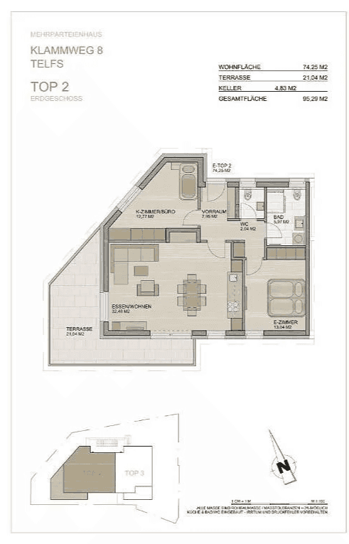 Helle 3-Zimmer-Wohnung mit Terrasse in Telfs, modern wohnen in attraktiver Lage! - Widok 4