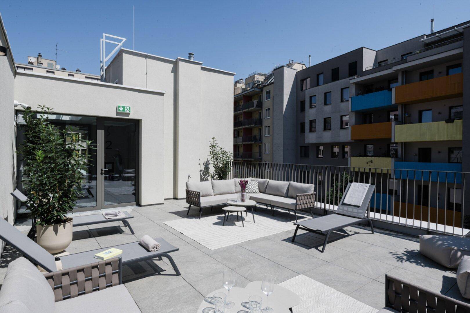 exklusive Gemeinschaftsdachterrasse in Haus 2