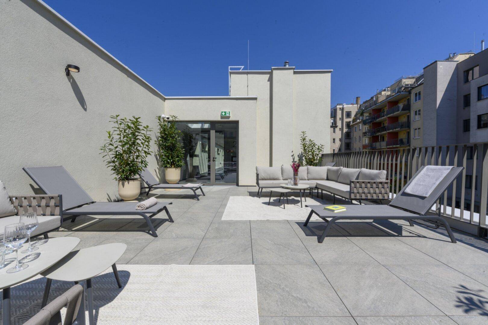 exklusive Gemeinschaftsdachterrasse in Haus 2