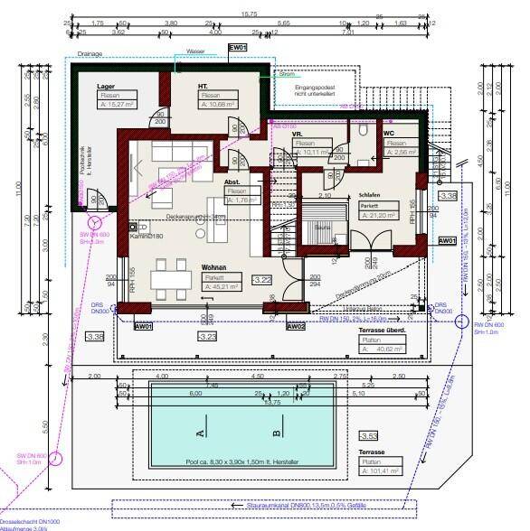 Grundriss Haus B - Erdgeschoss korr.