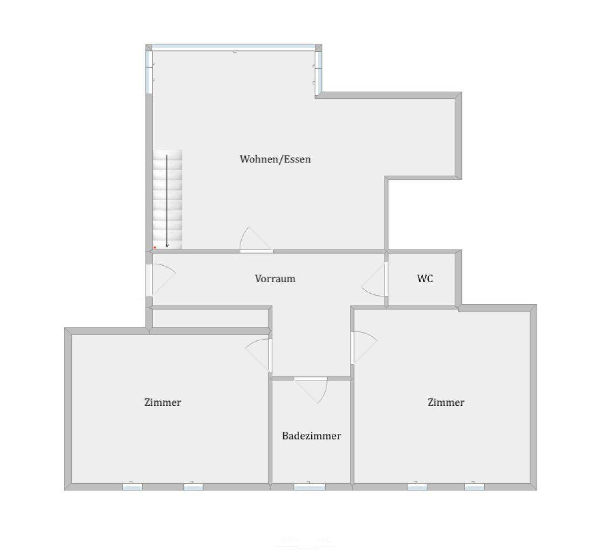 Schematischer Grundriss