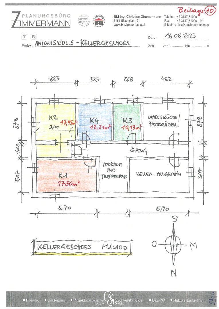 Grundriss Kellergeschoss