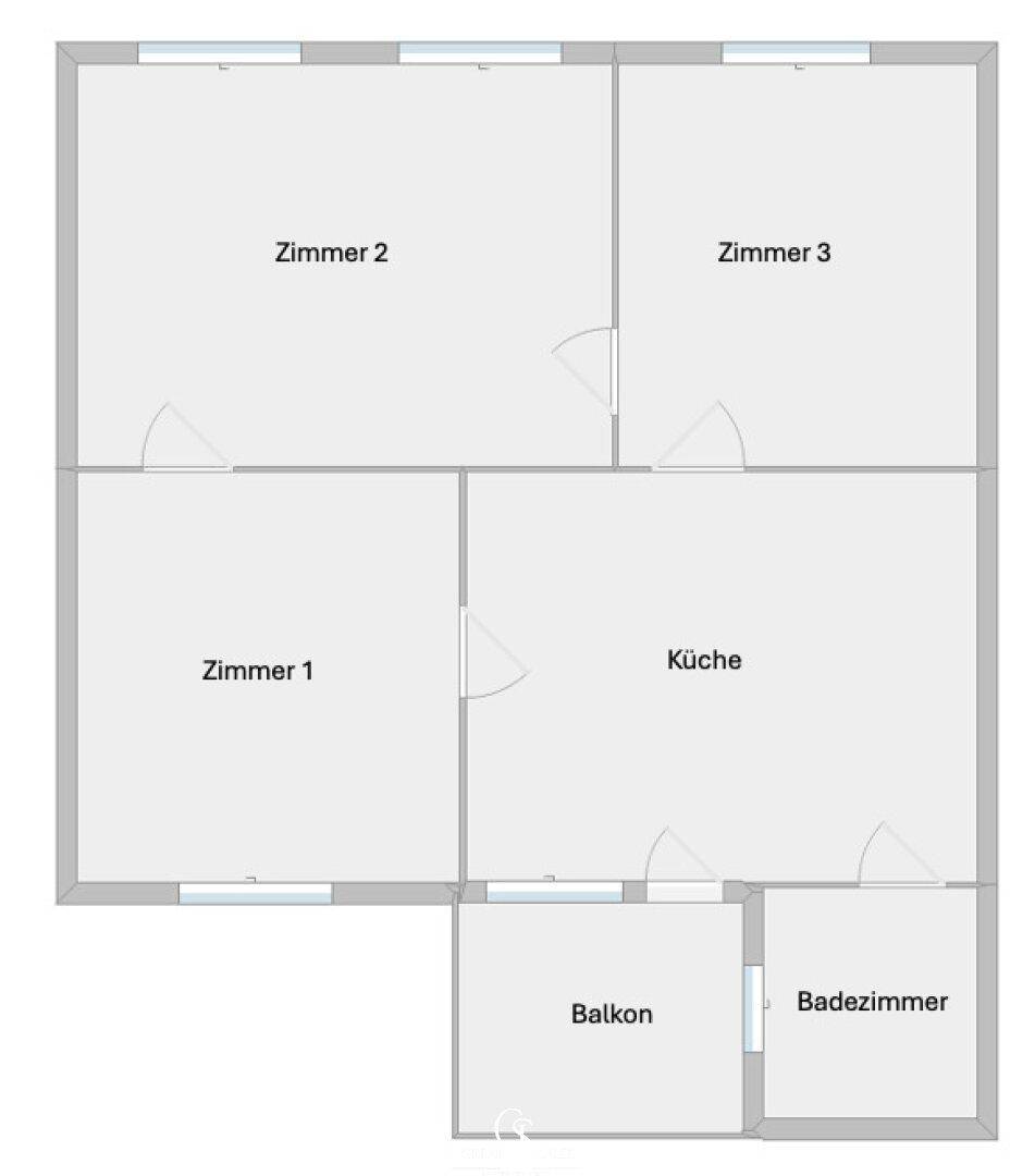 Schematischer Grundriss