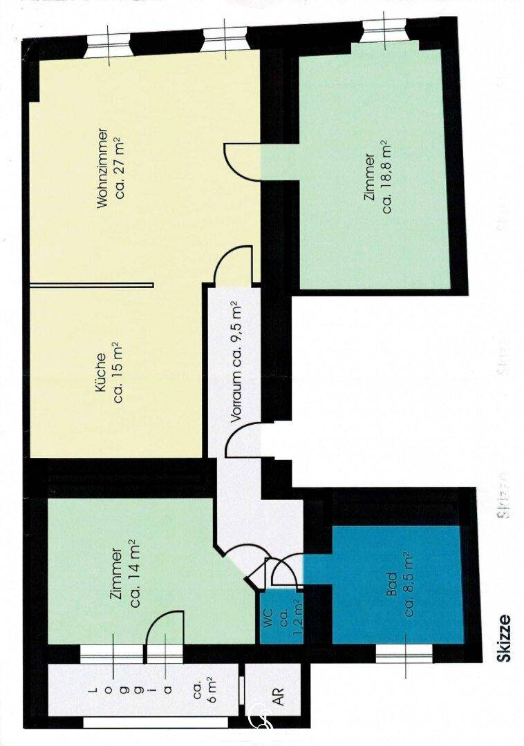 Schematischer Grundriss