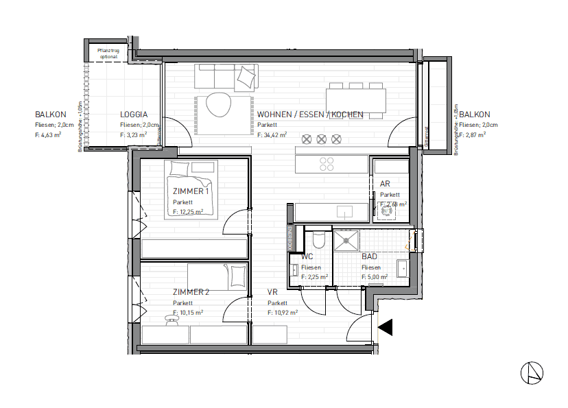 3 - Zimmer Wohnung in Harbach - HeimatGlück - Freitags Afterworkbesichtigung 12 - 16 Uhr - Widok 2