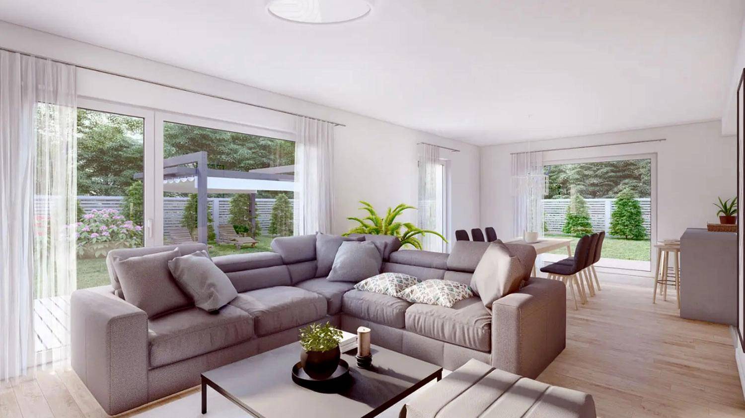 DAN-WOOD HAUS Family Park 130 Wohnzimmer